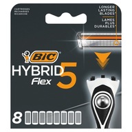 BIC HYBRID 5 FLEX CLIVER CARTRIDGES ČEPELE ČEPELE 8 KS