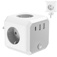 Zásuvkový rozbočovač USB Cube 7v1 4000W 16A