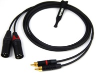 KORDIÁLNY KÁBEL 2x XLR MALE RCA NEUTRIK 15m