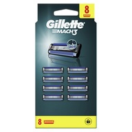 Gillette Mach3 Náhradné čepieľky pre pánske holiace strojčeky, 8 ks