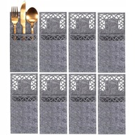 Vianočné obaly na príbory Grey Case 8 PCS Christmas For Party