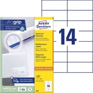 Univerzálne etikety Avery 105x42,3mm 100 listov