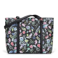 SHOPPER BAG WITTCHEN 96-4Y-201 BLACK FLOWERS