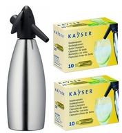 VODNÝ SIFÓN SATURÁTOR KAYSER 1L INOX + 20 NÁPLŇOV