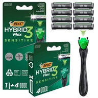 BIC HYBRID 3 FLEX SENSITIVE STROJ + 8 NÁPLŇOV SÚPRAVA ČEPEĽOV NOŽOV