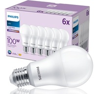 PHILIPS SET 6x E27 LED žiarovka 13W=100W 4000K NEUTRÁLNA BIELA ​​1521lm A67