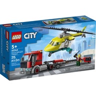 Lego city blokuje odťahovacie vozidlo záchranárskeho vrtuľníka