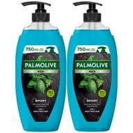 Palmolive Pánsky športový sprchový gél 3v1 2x750ml