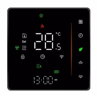 Zaťažiteľný termostat 16A Black TRZ66C ZigBee TUYA