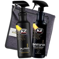 K2 PURIO SATINA PRO ÚPRAVA NA ČISTENIE INTERIÉRU KOKPITU MIKROVLÁKNO 2x1L