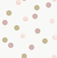 Tapeta Polka dots Circles ružová medená DETI 108565 3D