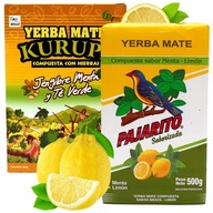 Yerba Mate Pajarito Limon + Kurupi Jengibre 2x500g