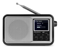 DIGITÁLNE RÁDIO DAB+ FM BT TUNER MOBILNÝ STRIEBORNÝ