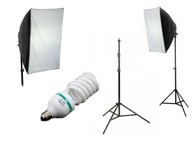 SET SOFTBOX 50x70cm STATÍV 230cm 125W ŽIAROVKA