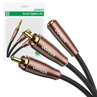 UGREEN ADAPTÉROVÝ KÁBEL 2XRCA DO MINI JACK 3,5MM 2M