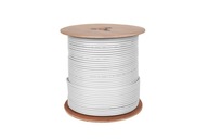 F690 BV koaxiálny kábel biely medený drôt tienený 6,9 mm PVC 305 m