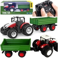 VEĽKÝ RC TRAKTOR S POĽNOHOSPODÁRSKYM PRÍVESOM GUMOVÉ KOLESÁ RC LIGHT