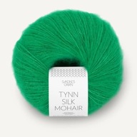 Mohérová priadza s hodvábom Tynn Silk Mohair 8236 zelená Sandnes Garn