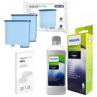 Odstraňovač vodného kameňa pre kávovar Philips CA6700 + 2x vodný filter AquaFloow pre Saeco