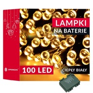 OSVETLENIE VIANOČNÉHO STROMČEKA 100 LED VONKAJŠIE BIELE + ČASOVAČ