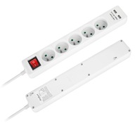 Predlžovací kábel 5 zásuviek Bar Fast Charger 2 USB