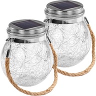 2x SOLÁRNE ZÁVISNÉ LAMPY JAR 20 MICROLED GARDEN