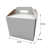 Krabičky s uškom na vysokú tortu 30x30X25cm - 10 ks