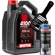 MOTUL 4100 MOTOROVÝ OLEJ 10W40 SYN-NERGY SPEC 5L + LIQUI MOLY FLUSH