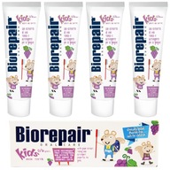 Biorepair Kids Grape zubná pasta pre deti 0-6 rokov (4 ks.)