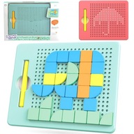 Magnetické puzzle 2v1 Magnetická tabuľka na kreslenie 112 ks.