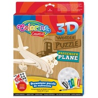 KREATÍVNE 3D DREVENÉ LIETADLO COLORINO PUZZZ