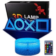 3D USB LED nočná lampa + diaľkové ovládanie Playstation DOXO