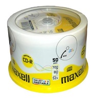 Značkové MAXELL Disky 700MB CD-R 50 ks TLAČITEĽNÉ