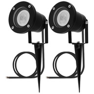 2x záhradná lampa LED ODSTRÁNENÝ REFLEKTOR GU10 IP65 TESNÉ s KÁBLOM