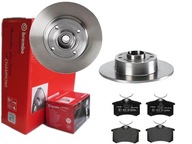 BREMBO ZADNÉ KOTOUČE, DESTIČKY, MEGANE II MODUS 240MM