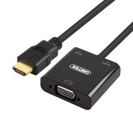 VGA HDMI adaptér 0,17m Unitek čierny