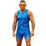 Pánsky zápasnícky kostým WRESTLING BLUE L