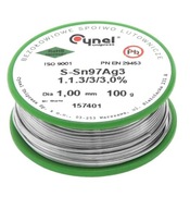 CÍN 1mm 100g SO STRIEBROM S-Sn976,3Ag3,7