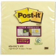 POST-IT SUPER LEPICÍ BLOK ŽLTÝ 76 X 76 MM 654-