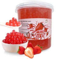 STRAWBERRY Bubble Tea guľôčky - pukajúce boba 3 kg