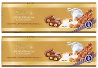 2x300g LINDT Mliečna čokoláda s orechmi