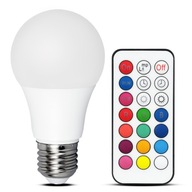 RGB LED ŽIAROVKA S DIAĽKOVÝM OVLÁDANÍM 9W E27 DIAĽKOVÁ ŽIAROVKA