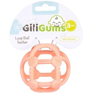 GiliGums Teether Peach Silikónová mäkká loptička 3m+GG50099