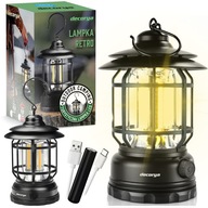 LIGHTNER RETRO LED COB LAMPA S RÚČKOU + BATÉRIA