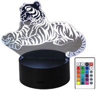 3D LED TIGER LAMP KNIHA džunglí SHERE KHAN