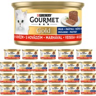 Gourmet Gold Pena pre mačky s hovädzím mäsom 24 x 85 g