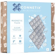 Connetix: 2 kusy Základná doska Priehľadné magnetické bloky