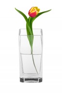 Dekoratívna štvorcová sklenená váza na kvety
