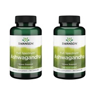 2x Swanson Ashwagandha (indický ženšen) 450 mg