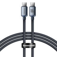 Kábel USB-C / USB-C, Baseus Crystal, 5A 100W, 1,2m